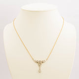 Art Deco 18ct Yellow & White Gold Pendant on Chain set with Diamonds