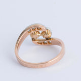 Art Nouveau 18ct Gold, Diamond & Pearl Ring