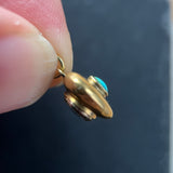Victorian 15ct  gold Turquoise heart pendant charm