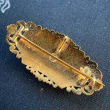 Georgian 18ct Gold, Enamel & Emerald Brooch