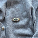 Georgian 18ct Gold, Enamel & Emerald Brooch