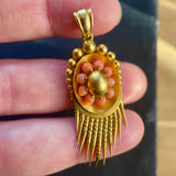 Victorian 18ct Gold Tassel pendant locket