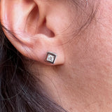 Vintage 18ct Gold & Diamond Earrings