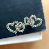 Vintage Diamond Heart Earrings