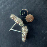 Vintage Diamond Heart Earrings