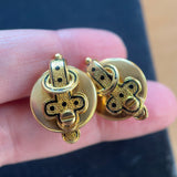 Victorian 19ct Gold, Buckle Earrings