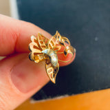 Vintage 18ct Gold Leaf Earrings