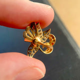 Vintage 18ct Gold Leaf Earrings