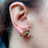 Vintage 18ct Gold Leaf Earrings