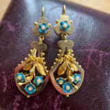 Victorian Gold & Enamel Drop Earrings