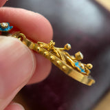 Victorian Gold & Enamel Drop Earrings