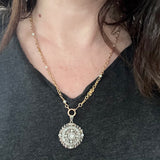 Antique Platinum Laurel Wreath Pendant set with 2.60 ctw Old Cut Diamonds