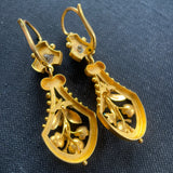 Victorian Gold & Enamel Drop Earrings