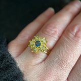 Vintage 18ct Gold, Sapphire & Diamond Star Ring