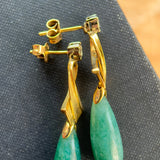 Vintage Jade & Diamond Drop Earrings