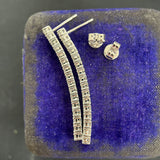 Vintage 2.10 ctw Diamond Drop Earrings