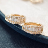 Vintage Diamond Hoop Earrings