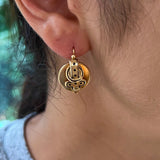 Victorian 19ct Gold, Buckle Earrings