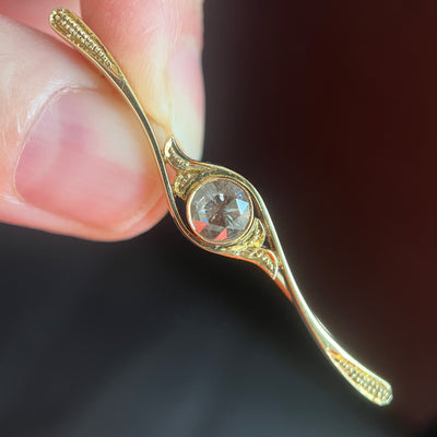Art Nouveau Diamond Pin Brooch