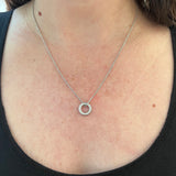 Vintage Platinum & Diamond Eternity Charm Pendant