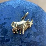 Vintage 18ct Gold Bull Charm