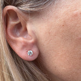 Solitaire Earrings, 0.90ct Diamond Earrings