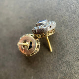 Victorian Sapphire Diamond Cluster Earrings