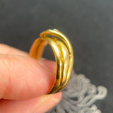 Victorian 18ct Gold & Old Cut Snake Ring
