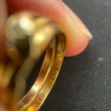 Victorian 18ct Gold & Old Cut Snake Ring