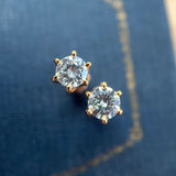 Solitaire Earrings, 0.90ct Diamond Earrings