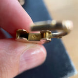 Antique 9ct Gold Curb Bracelet Heart Padlock