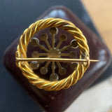 Victorian 18ct Gold, Diamond & Pearl Star Brooch