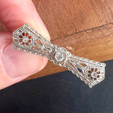Art Deco Bow Pin Brooch