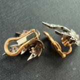 Victorian Leaf Diamond Clip Earrings