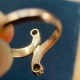 Art Nouveau 18ct Gold, Ruby & Diamond Ring