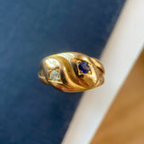 Victorian 18ct Gold Double Snake Ring