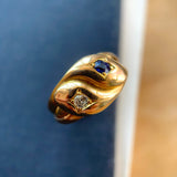Victorian 18ct Gold Double Snake Ring