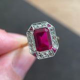 Art Deco 18ct Gold, Ruby Ring