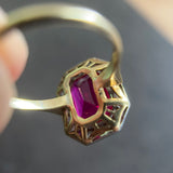 Art Deco 18ct Gold, Ruby Ring
