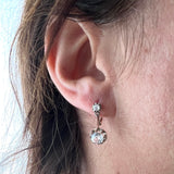Antique French Dormeuse Drop Earrings