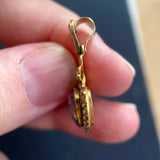 Edwardian 9ct Gold Amethyst & Pearl Heart Pendant