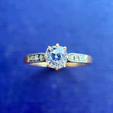 Antique 0.90ct Cushion Cut Diamond Engagement Ring