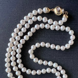 Vintage Akoya Pearl Necklace with an 18ct Gold Clasp