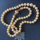 Vintage Akoya Pearl Gold Tone Necklace with an 18ct Gold Clasp