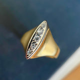 Retro Marquise 18ct Gold Diamond Ring
