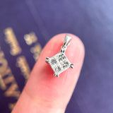 0.44 ctw Natural Diamond Princess cut Invisible-set Square Pendant