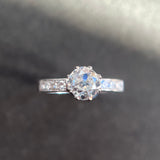 Solitaire 18ct Gold Engagement Ring set with 1.20ct Old Mine Cut Diamond