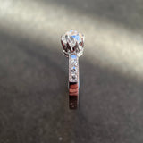 Solitaire 18ct Gold Engagement Ring set with 1.20ct Old Mine Cut Diamond