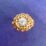 1950s Retro 18ct Gold Swirl Ring