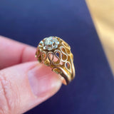 1950s Retro 18ct Gold Swirl Ring
